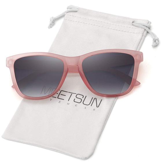 Imagem de Óculos de Sol Polarizados MEETSUN - Estilo Clássico Retro Rosa