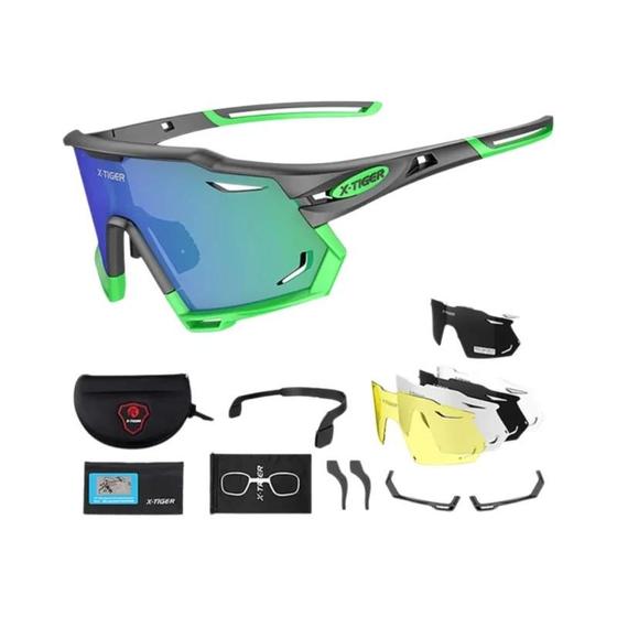 Imagem de Óculos de Sol Polarizados UV400 X-Tiger para Ciclismo Masculino