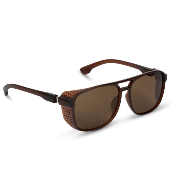 Imagem de Óculos De Sol Quadrado Masculino Steampunk Com Proteção UV Premium