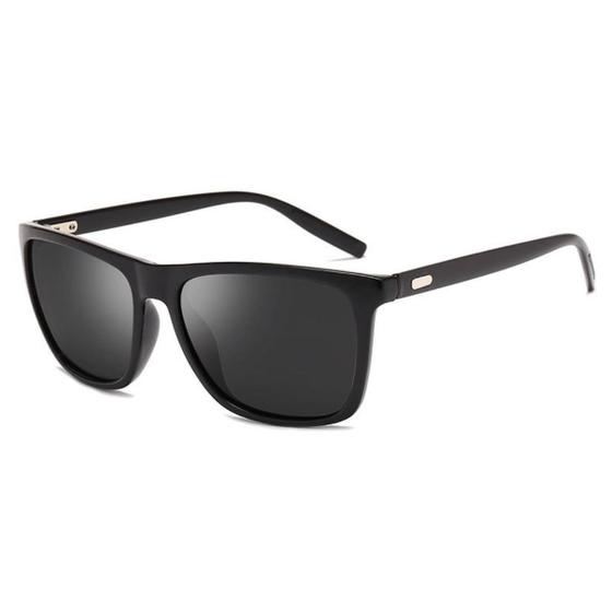 Imagem de Óculos de Sol Quadrado Unissex com Lente Polarizada e Proteção UV400