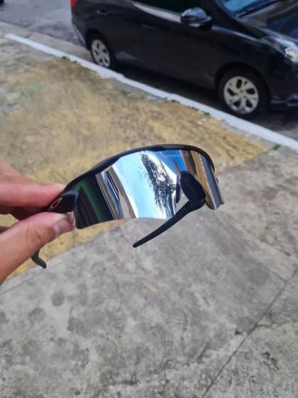 Imagem de Oculos de Sol Radar Ev Prata Espelhado Juliet Mandrak Vilão Ciclista
