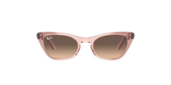 Imagem de Óculos de Sol Ray-Ban Junior Miss Burbank RJ9099S 71062Q Marrom Degradê Rosê Lente Amarelo Degradê Tam 45