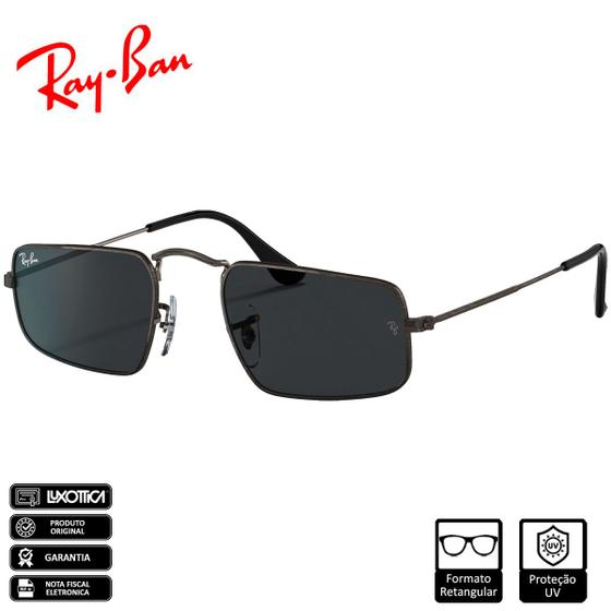 Imagem de Óculos de Sol Ray-Ban Original Julie Fosco Chumbo Cinza Escuro Classic -RB3957 9229B1 49-20