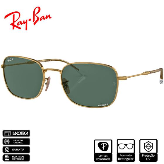 Imagem de Óculos de Sol Ray-Ban Original RB3706 Polido Ouro Cinza Chromance - RB3706 001/O9 57-20