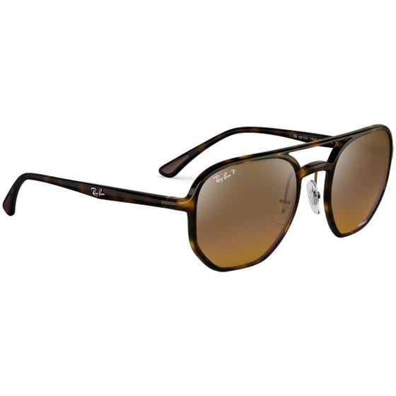 Imagem de Óculos de Sol Ray-Ban RB4321 Chromance Brilhante Tartaruga Marrom Espelhado - RB4321CH 710/A2 53-21