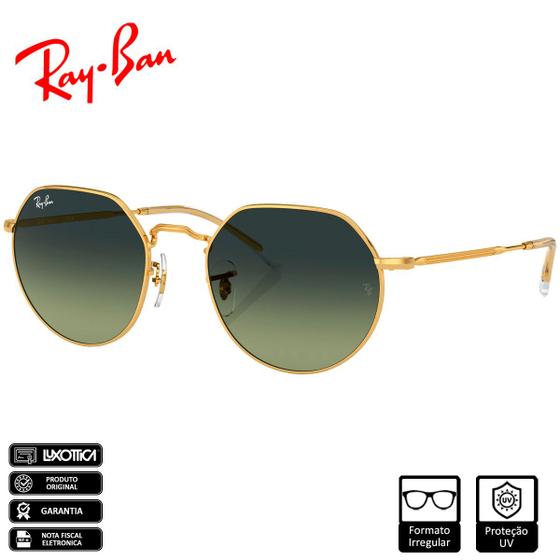 Imagem de Óculos de Sol Ray-BanOriginalJack Ouro Polido Verde Vintage Degradê - RB3565 001/BH 53-20