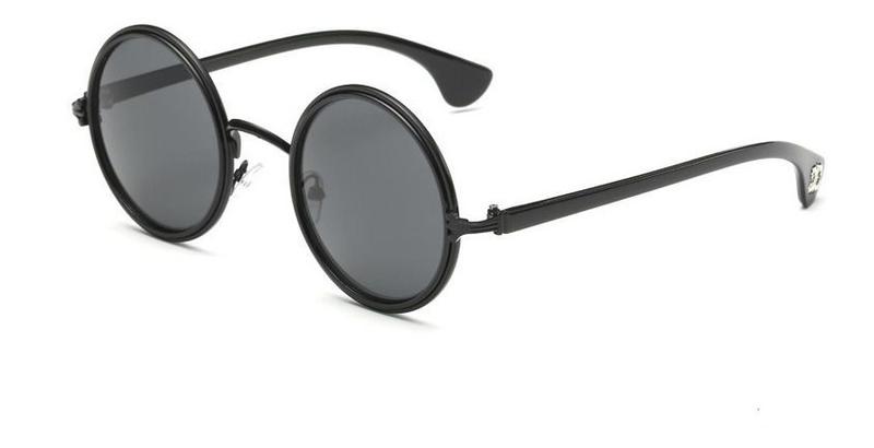 Imagem de Óculos de Sol Redondo Unissex Moderno Com Proteção Uv400