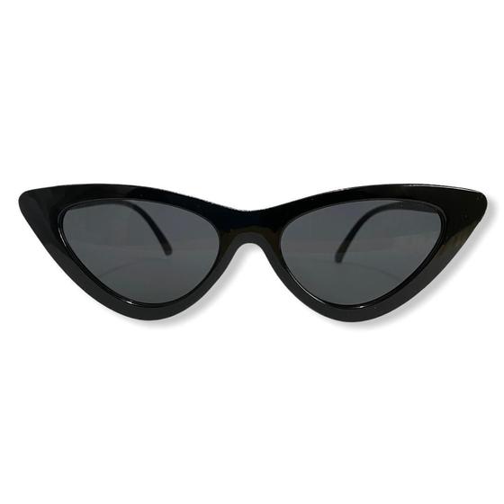 Imagem de Óculos De Sol Retrô Gatinho Proteção Uv Preto Blogueira Moda