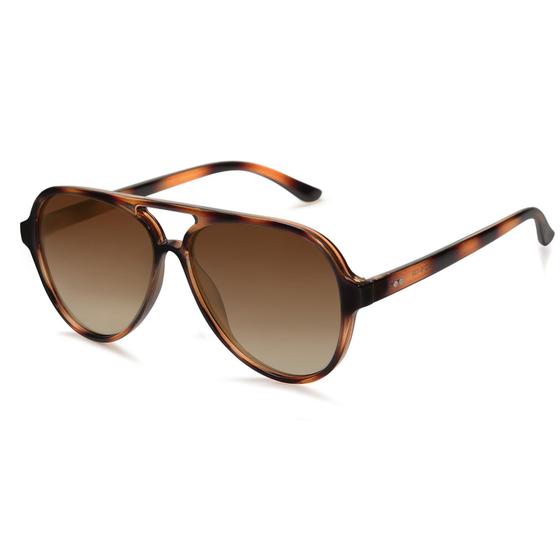 Imagem de Óculos de sol SOJOS Aviator SJ2201 Polarizados Retro Brown