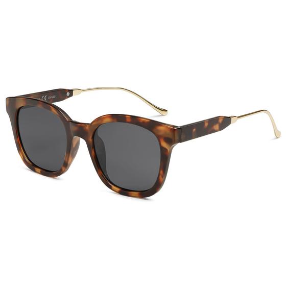 Imagem de Óculos de Sol SOJOS Classic Square Polarizados UV400 - Tartaruga Escuro