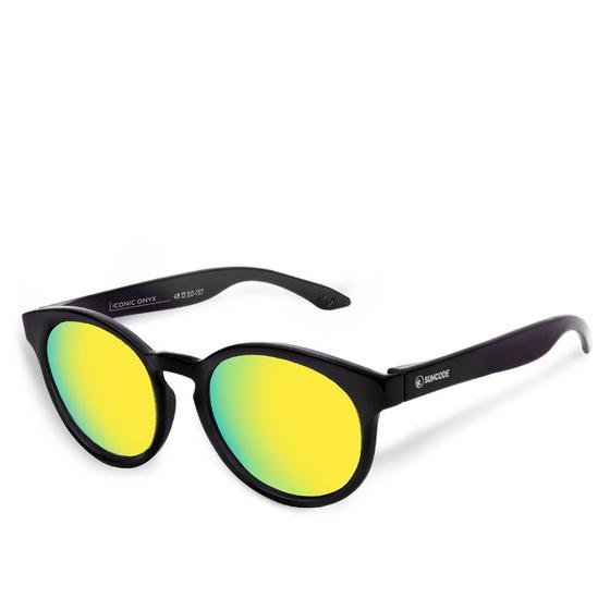 Imagem de Óculos de Sol Suncode Iconic Onyx Daybreak Preto e Amarelo
