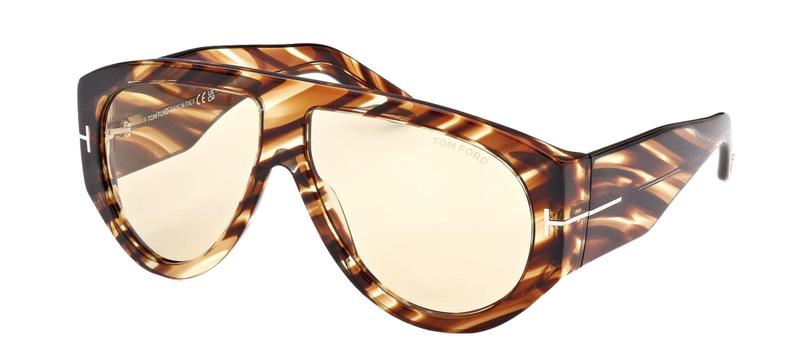 Imagem de Óculos de sol Tom Ford BRONSON FT 1044 listrados marrom/marrom