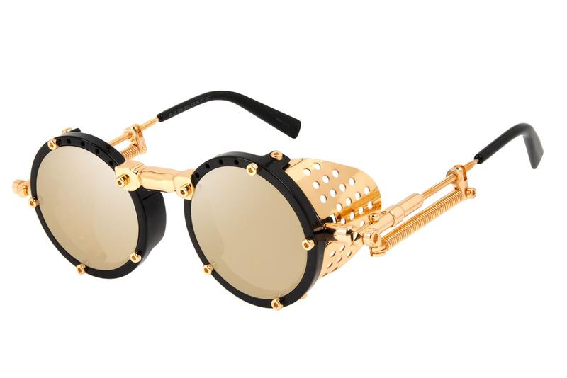 Imagem de Óculos de Sol Unissex Alok Tech In Style Icônico Steampunk Fashion Dourado