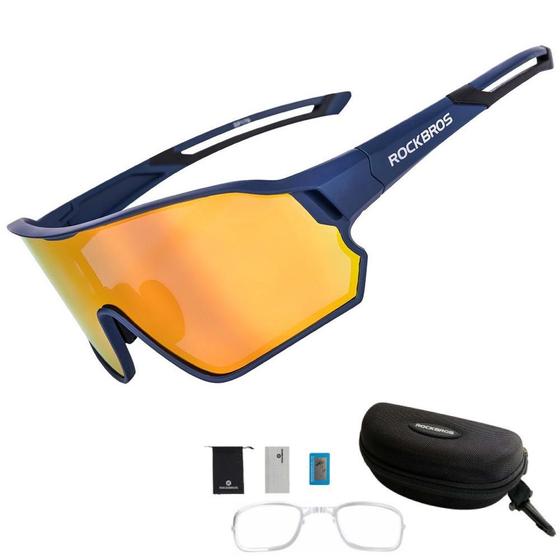 Imagem de Óculos Esportivo Espelhado Rockbros Proteção Uv Clip Grau