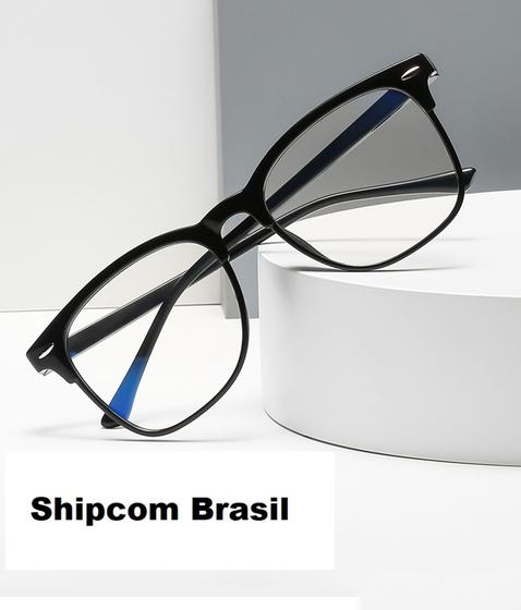 Imagem de óculos gamer Anti luz azul sem grau para computador celular Preto=FD10