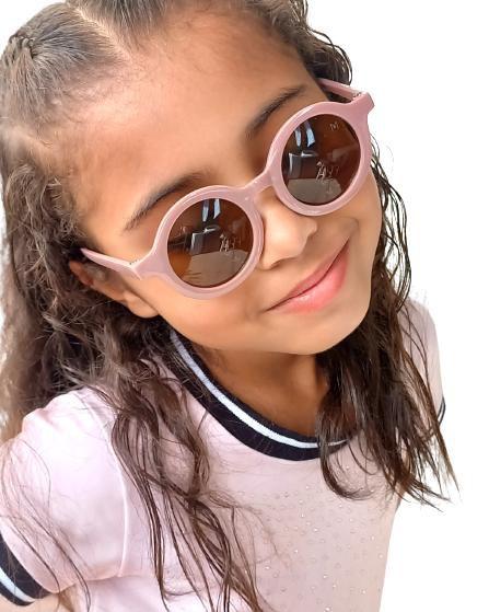 Imagem de Oculos Infantil Feminino Redondo Blogueira UV400 Tendencia