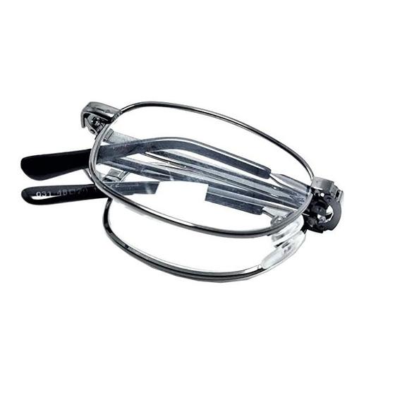 Imagem de Óculos Leitura Dobrável Unissex + Estojo Compacto com Passante + Flanela de Limpeza: Cabe na Palma da Mão