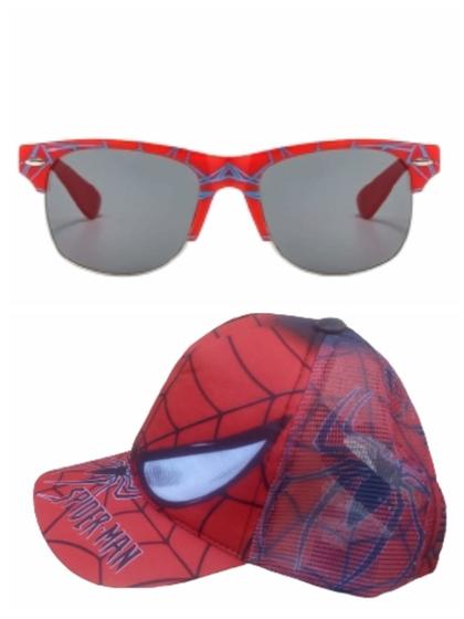 Imagem de Oculos mais bone novo modelo do homem aranha super kit para alegrar seu filho
