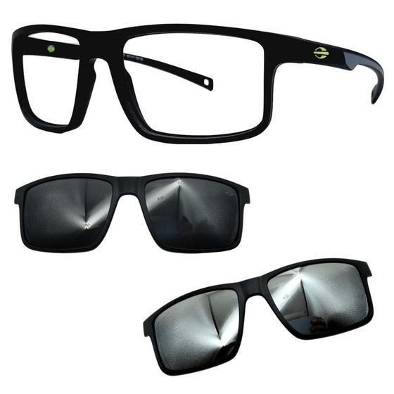 Imagem de Oculos Mormaii 6127 Swap 5 AAS Com 2 Clipons Cinza e Prata