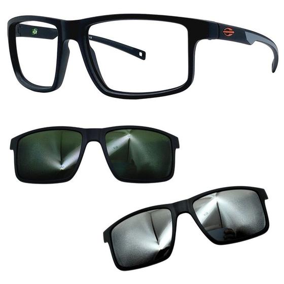 Imagem de Oculos Mormaii 6127 Swap 5 APJ Com 2 Clipons G15 e Prata