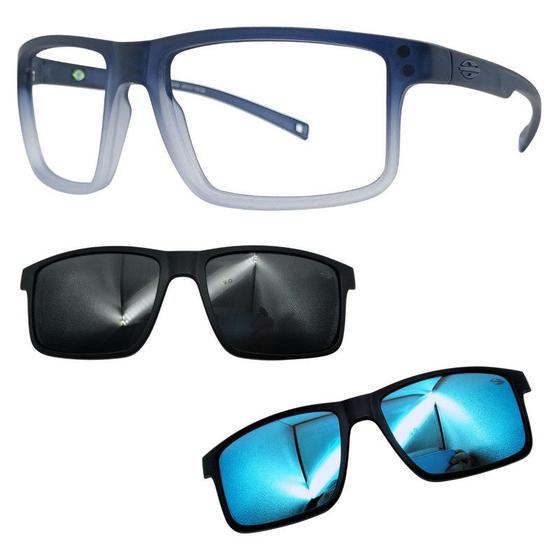 Imagem de Oculos Mormaii 6127 Swap 5 DL6 Com 2 Clipons Cinza e Azul