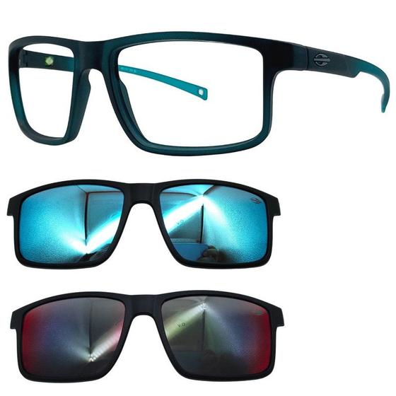 Imagem de Oculos Mormaii 6127 Swap 5 K04 Com 2 Clipons Azul e Red