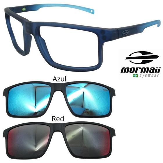 Imagem de Oculos Mormaii 6127 Swap 5 KC6 Com 2 Clipons Azul e RED