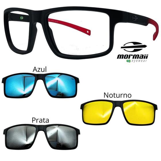 Imagem de Oculos Mormaii Swap 5 6127 A85 Preto Red Com 3 Clipons