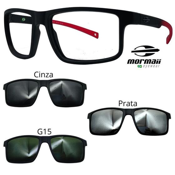 Imagem de Oculos Mormaii Swap 5 6127 A85 Preto Red Com 3 Clipons