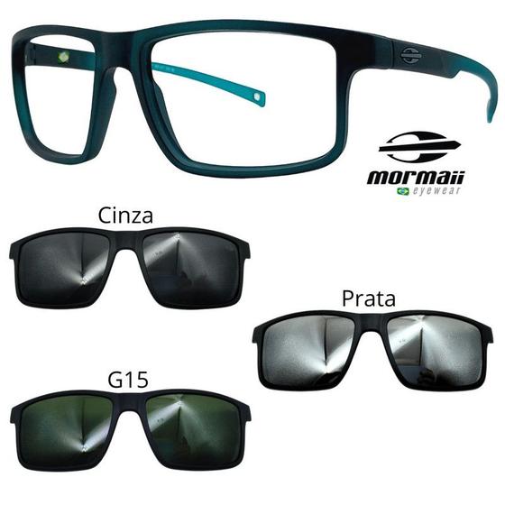 Imagem de Oculos Mormaii Swap 5 6127 K04 Verde Fosco Com 3 Clipons