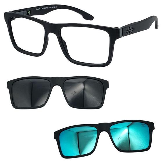 Imagem de Oculos Mormaii Swap NG 2 6153 AFE com 2 Clipon Cinza e Azul