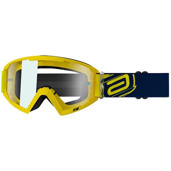 Imagem de Oculos Motocross Asw A2 Forever Amarelo Azul Enduro Trilha 