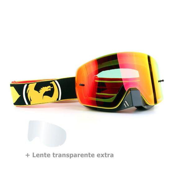 Imagem de Óculos Motocross Dragon NFX-S Rockstar - Lente Vermelha Espelhada + Lente Transparente
