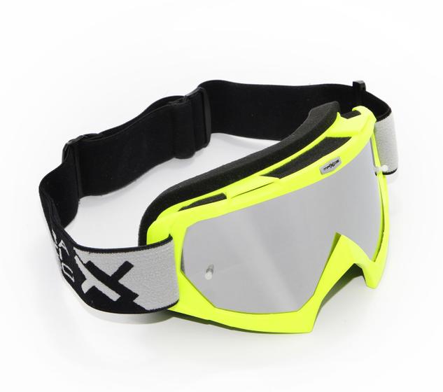 Imagem de Oculos Motocross Mattos Racing Combat Amarelo Fluo Espelhado