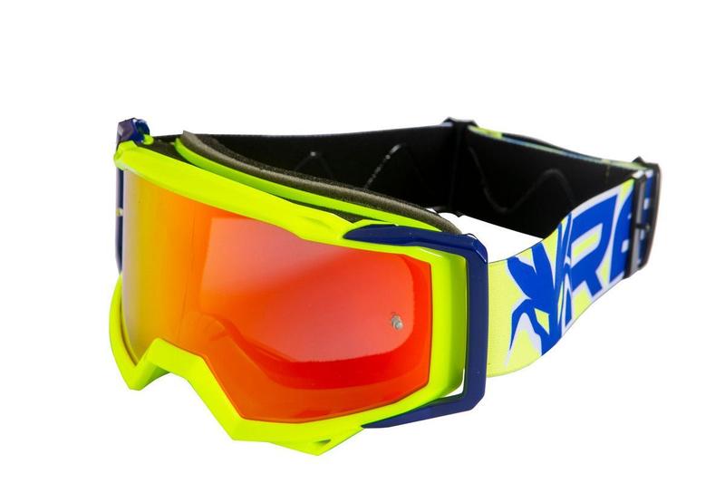 Imagem de Óculos Motocross Red Dragon Storm Espelhado 3 Espumas Amarelo Neon