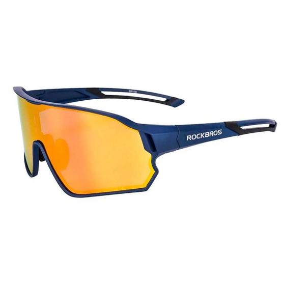 Imagem de Óculos Mtb Speed Ciclismo Rockbros Azul Uv400 Polarizad Clip