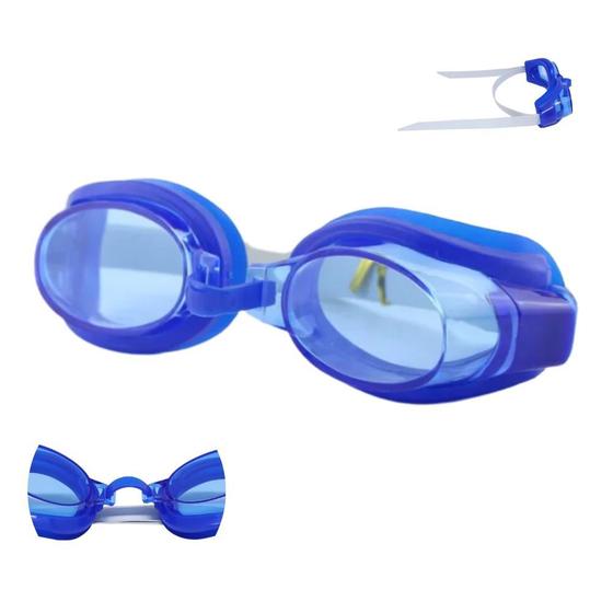 Imagem de Oculos Natacao Infantil Ajustavel Acessorio Praia Piscina Azul  Bel 