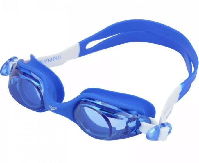 Imagem de Óculos Natação Speedo Jr Olympic Infantil 6 a 12 anos - Azul
