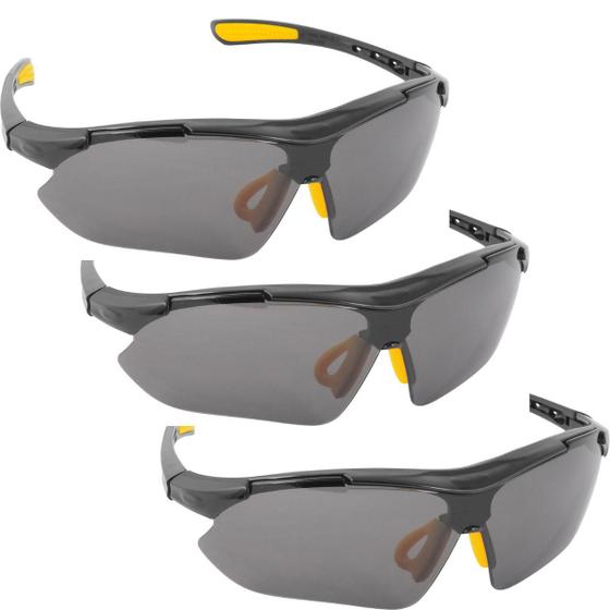 Imagem de Óculos Proteção Segurança EPI Boxer Fumê Vonder CA 42892 Kit com 3