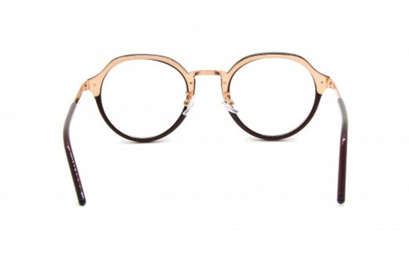 Imagem de Óculos Receituário Acetato Feminino Dourado c/ Preto - djmultimarcas