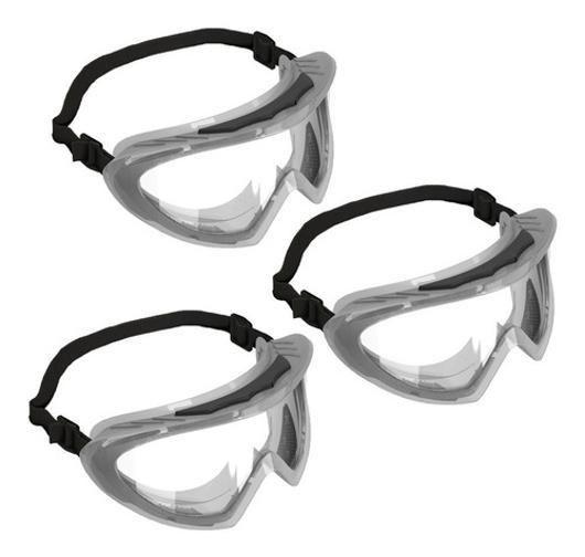 Imagem de Óculos Segurança Ampla Visão Incolor Spider 3 Unidades