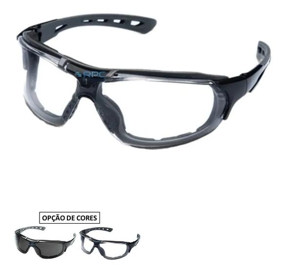Imagem de Oculos Segurança Ca Proteçao Epi Uv Antirisco Antiembaçante  Trabalho Hospitalar Balístico Esportivo