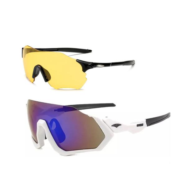 Imagem de Óculos Sol Unissex Corrida Ciclismo Mtb Speed Uv400 Kit 2