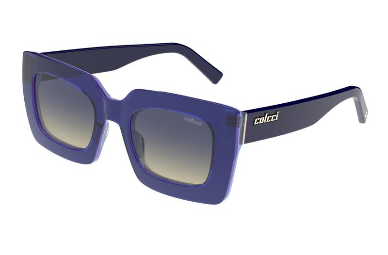 Imagem de Óculos Solar Colcci Brenda C0236kf618 Azul Translúcido Lente Azul Degradê