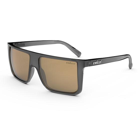 Imagem de Óculos Solar Infantil Colcci Garnet Fun C0207d4981 Fumê Translúcido Lente Dourado Espelhada