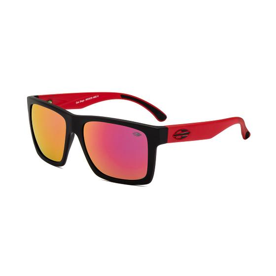 Imagem de Óculos Solar Mormaii San Diego M0009a8511 Preto Fosco Lente Vermelho Espelhada