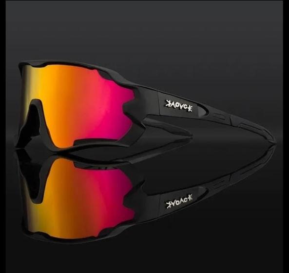 Imagem de Óculos unisex UV400 4 lentes para ciclismo e esportes ao ar livre.