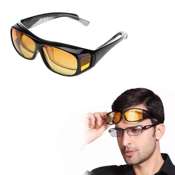 Imagem de Oculos Visao Noturna 2 Un. Dirigir Carro Moto Protecao UV Dia e Noite Polarizado