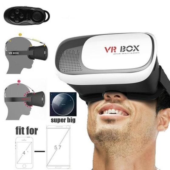 Imagem de Óculos VR BOX 3D Virtual Reality Glasses com controle