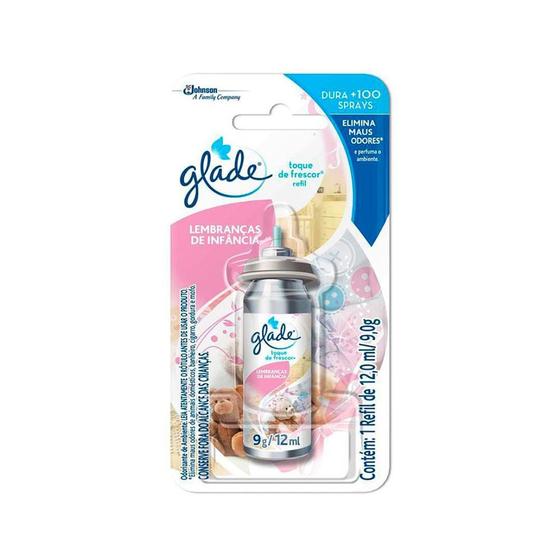 Imagem de Odorizador de Ar Toque de Frescor Infância Glade Refil 12ml Ideal para Banheiros